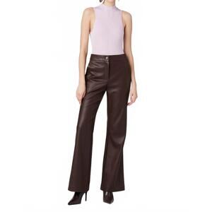 NEW TOCCIN gaia lux vegan leather pants in espresso